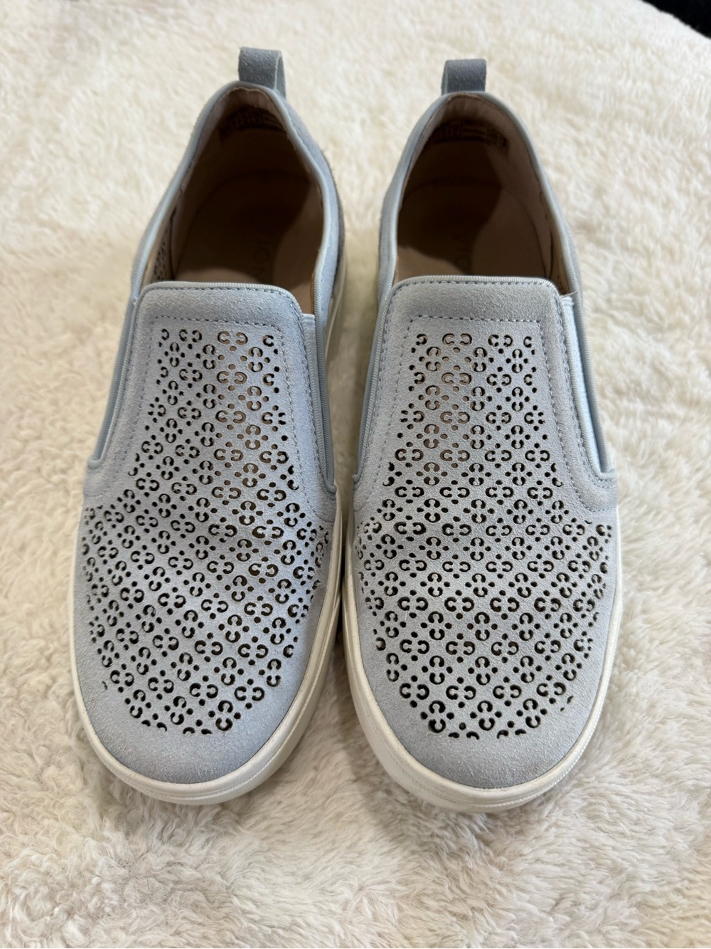 Vionic Light Blue Perforated Slip-On Sneakers